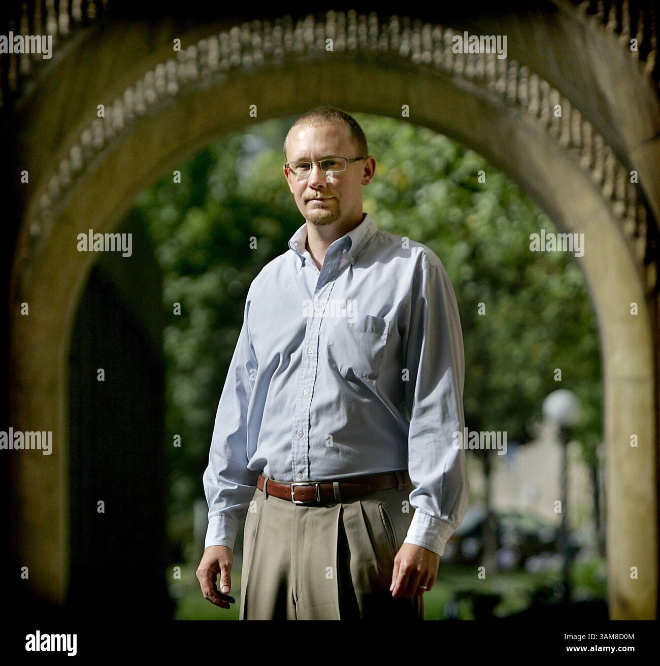July 27, 2006 - U.S. - Stanford attorney David Olson is  waging a legal battle against the estate of the Irish author James Joyce, claiming that an overzealous heir is breaking the law by preventing analysis of the works of the great Irish writer, July 26, 2006, in Stanford, California. (Rick E. Martin/San Jose Mercury News/MCT) (Credit Image: © Rick E. Martin/mct/ZUMAPRESS.com) Stock Photo