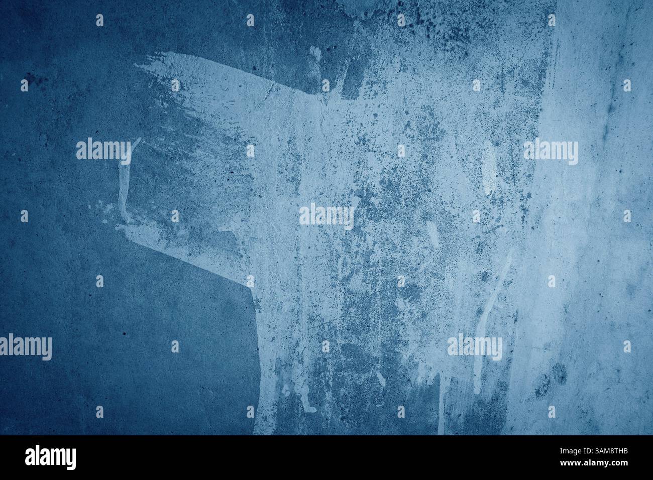Cement or stone wall in dark blue color, prepared for construction ...