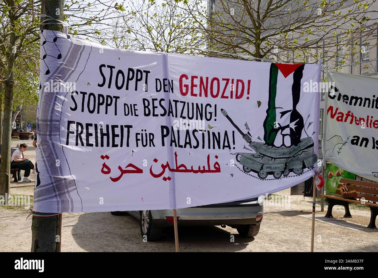 Pro Pal stina Demo 12 04 2025 Chemnitz Zentrum Am Samstag 