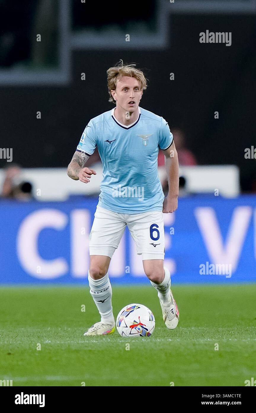 Rome Italy 13th Apr 2025 Nicolo Rovella Of SS Lazio During The rome-italy-13th-apr-2025-nicolo-rovella-of-ss-lazio-during-the