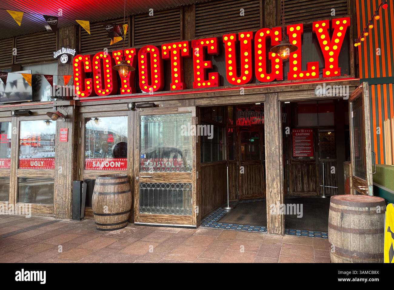 Coyote Ugly Saloon near Bristol Harbour. Bristol, England, United Kingdom. 26th March 2025. - Smartphone Captured Stock Image