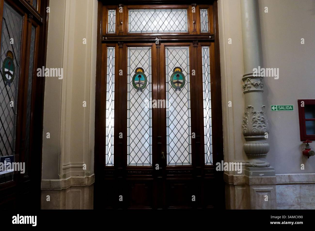 Buenos Aires, 10.04.2025: Differents places inside of National Congress building of Argentina during the visit and presentation by deputy Vanesa Siley Stock Photo