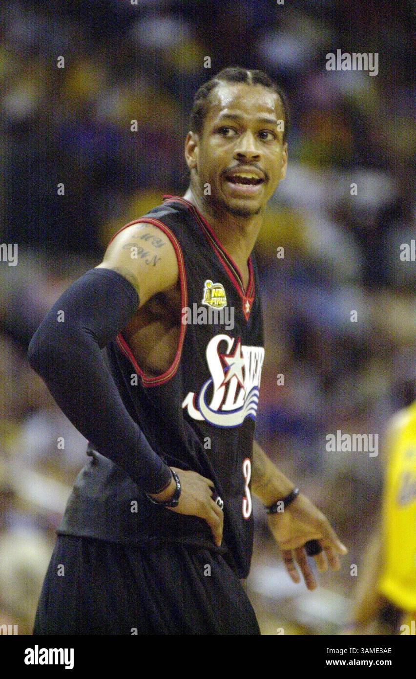 June 8, 2001; Allen Iverson of the Sixers during the game June 8, 2001; Allen Iverson of the Sixers during the game
