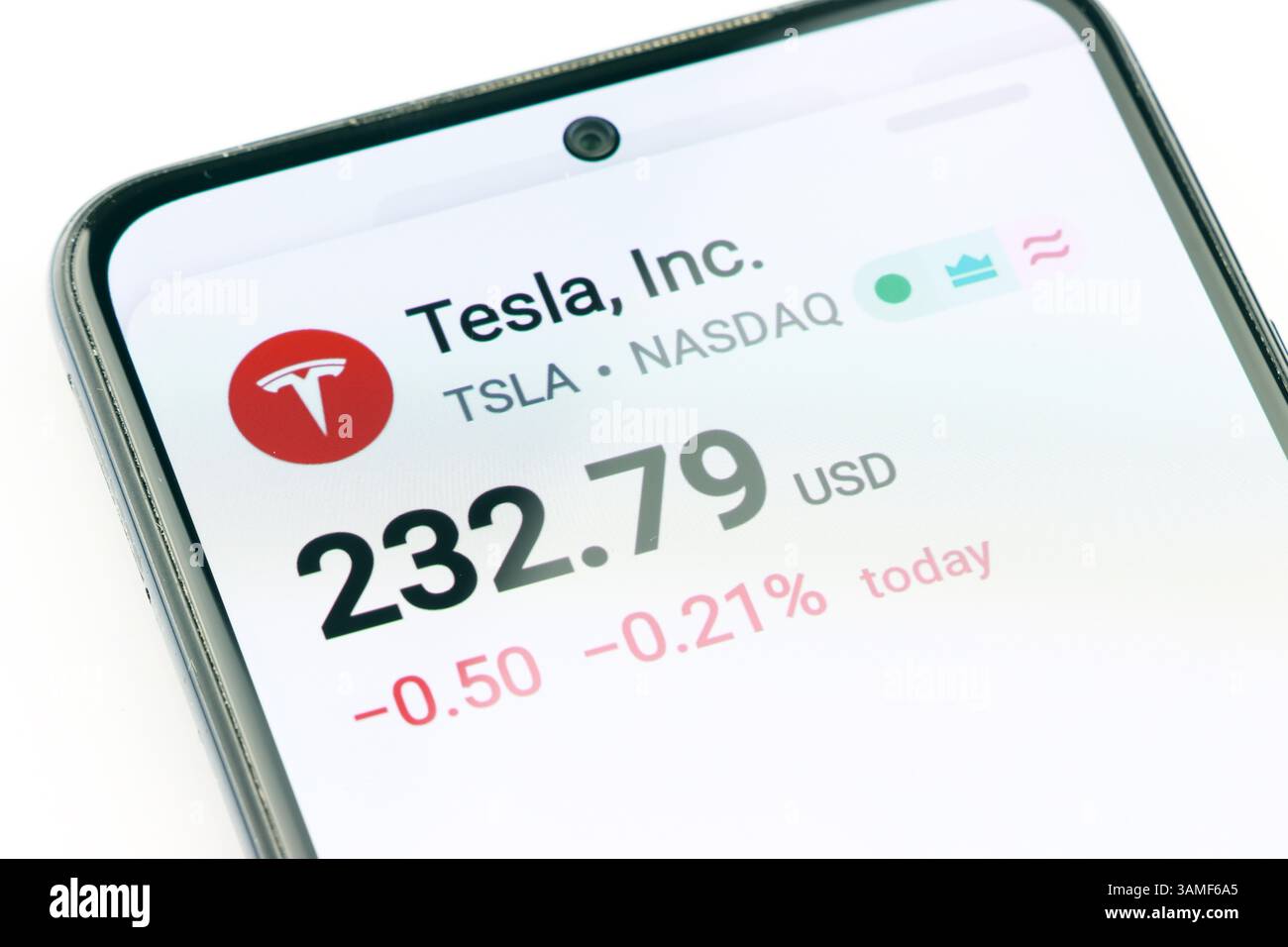 Tesla ticker hi-res stock photography and images - Alamy