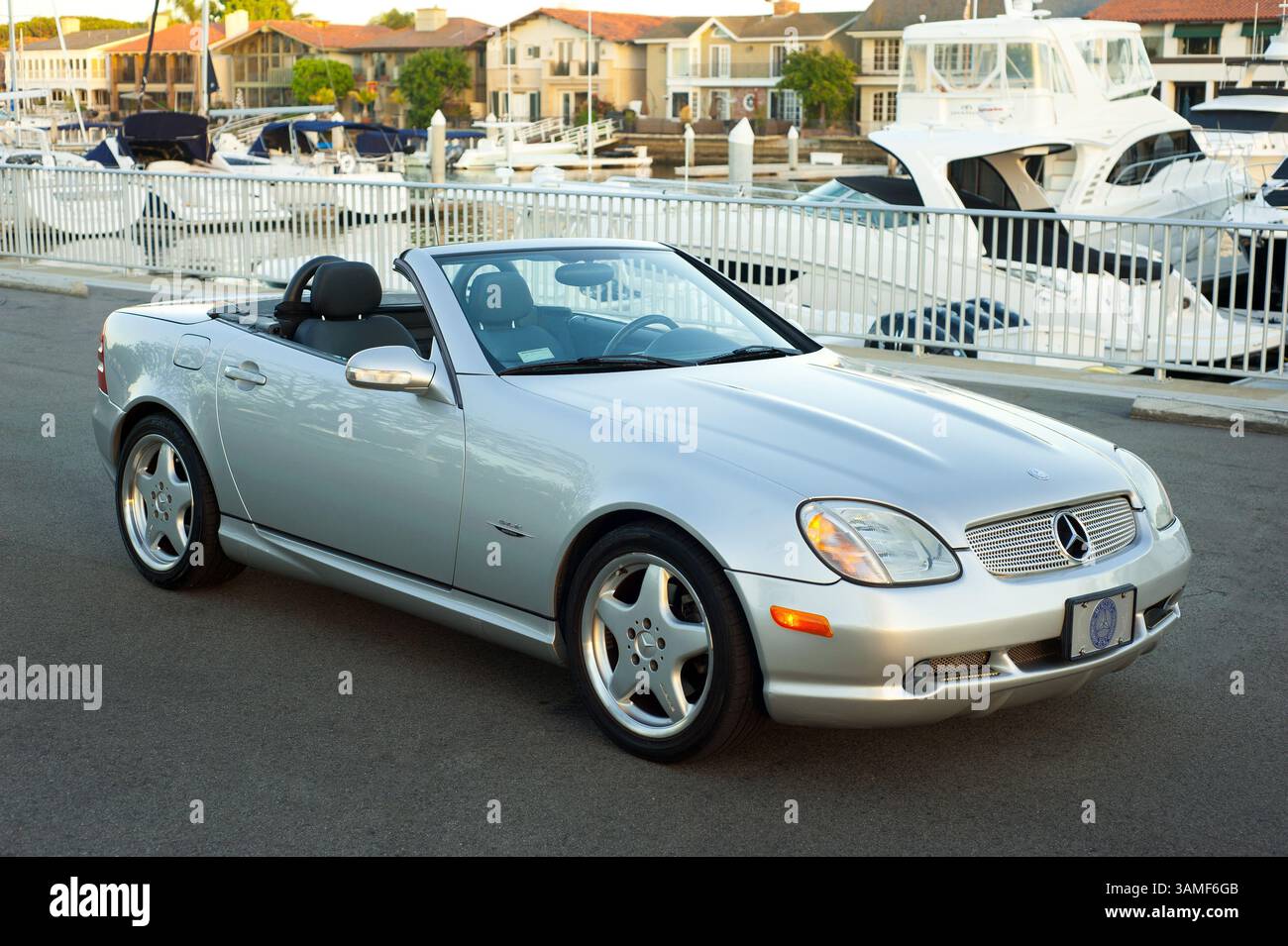A Mercedes SlK R170 Posed in Front of Harbor Stock Photo - Alamy