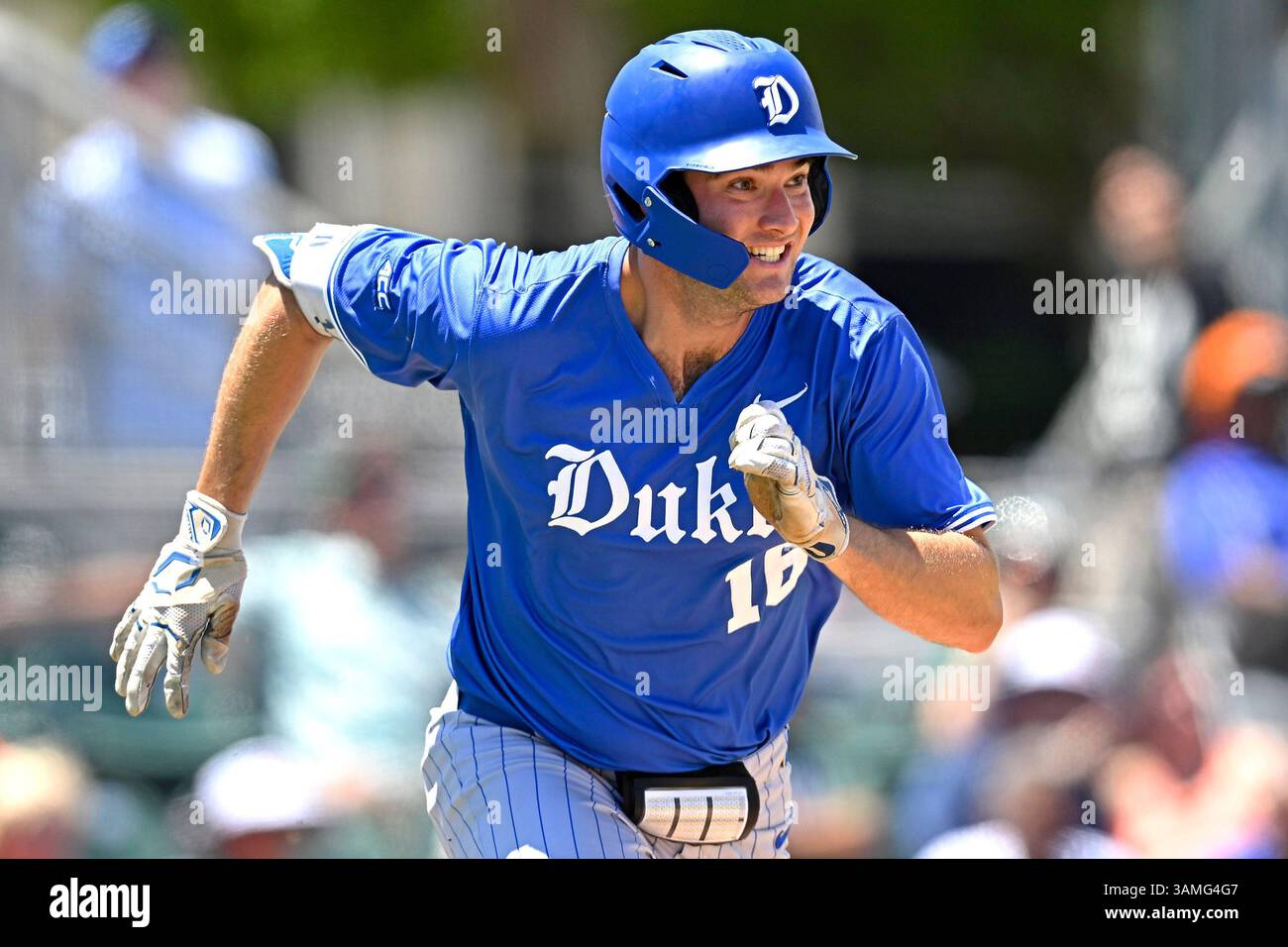 CORAL GABLES, FL - APRIL 13: Duke infielder/outfielder Jake Hyde (16 ...