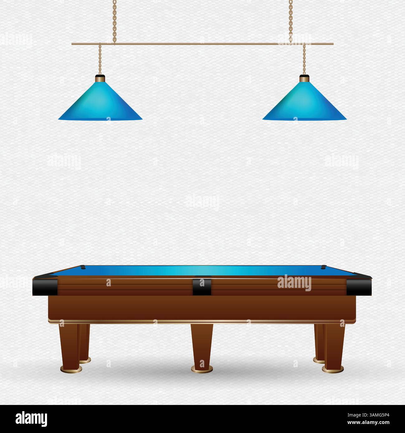 Illustration of billiard table, American billiards, snooker table, blue ...