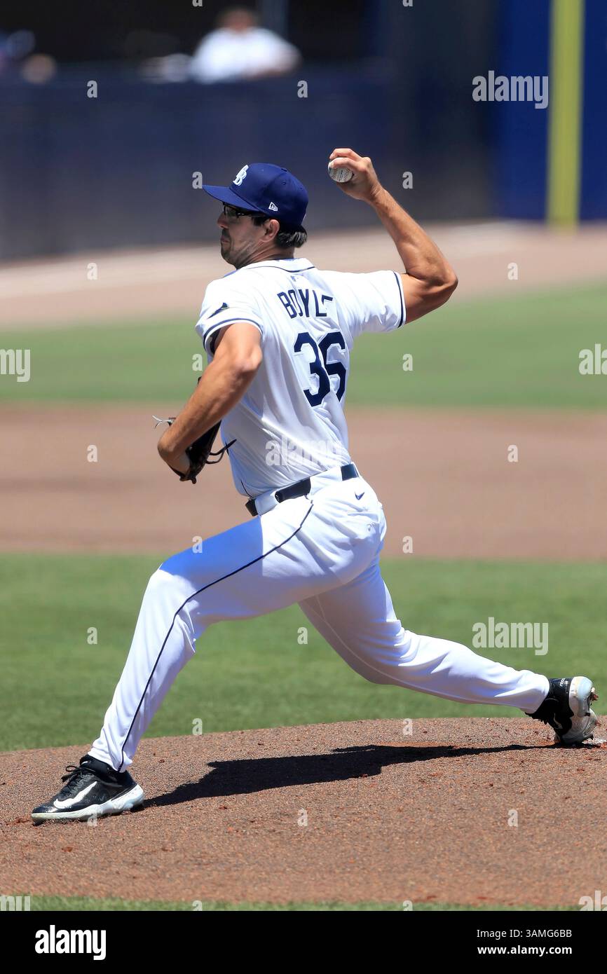 TAMPA, FL - APRIL 13: Tampa Bay Rays Pitcher Joe Boyle (36) delivers a ...