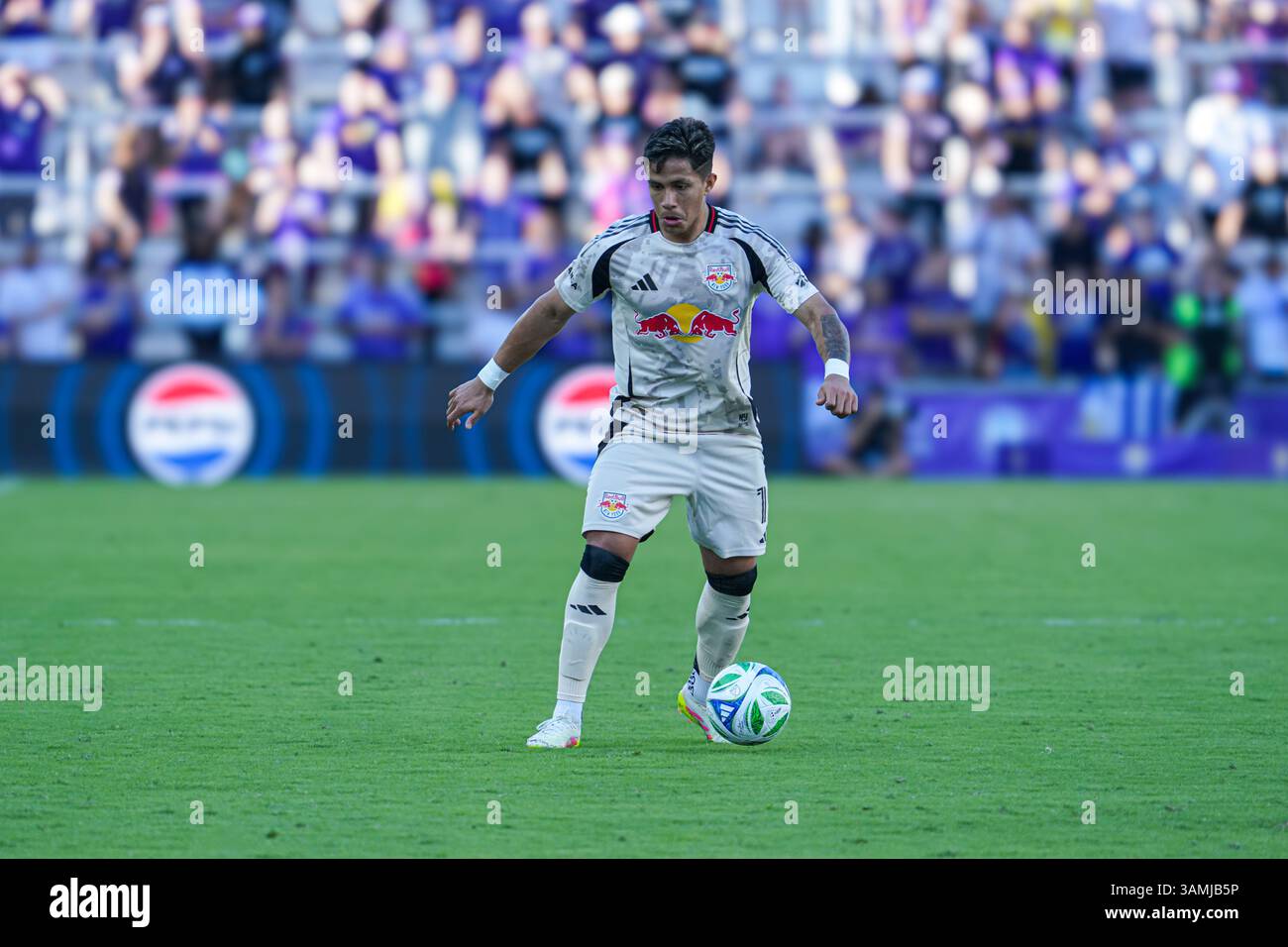 Orlando, Florida, USA, April 12, 2025, New York Red Bulls player