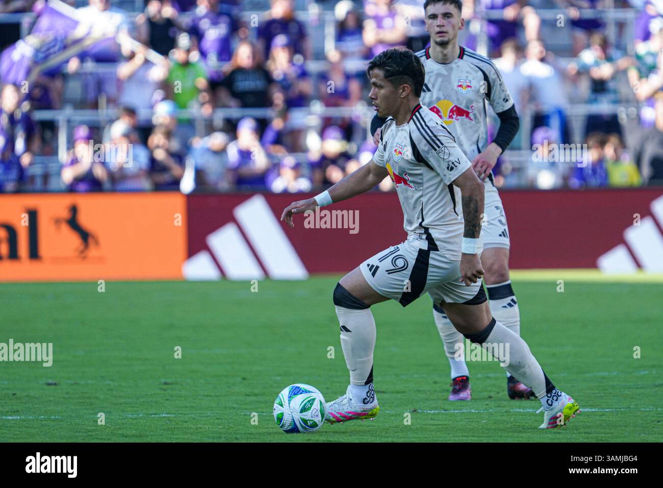 Orlando, Florida, USA, April 12, 2025, New York Red Bulls player