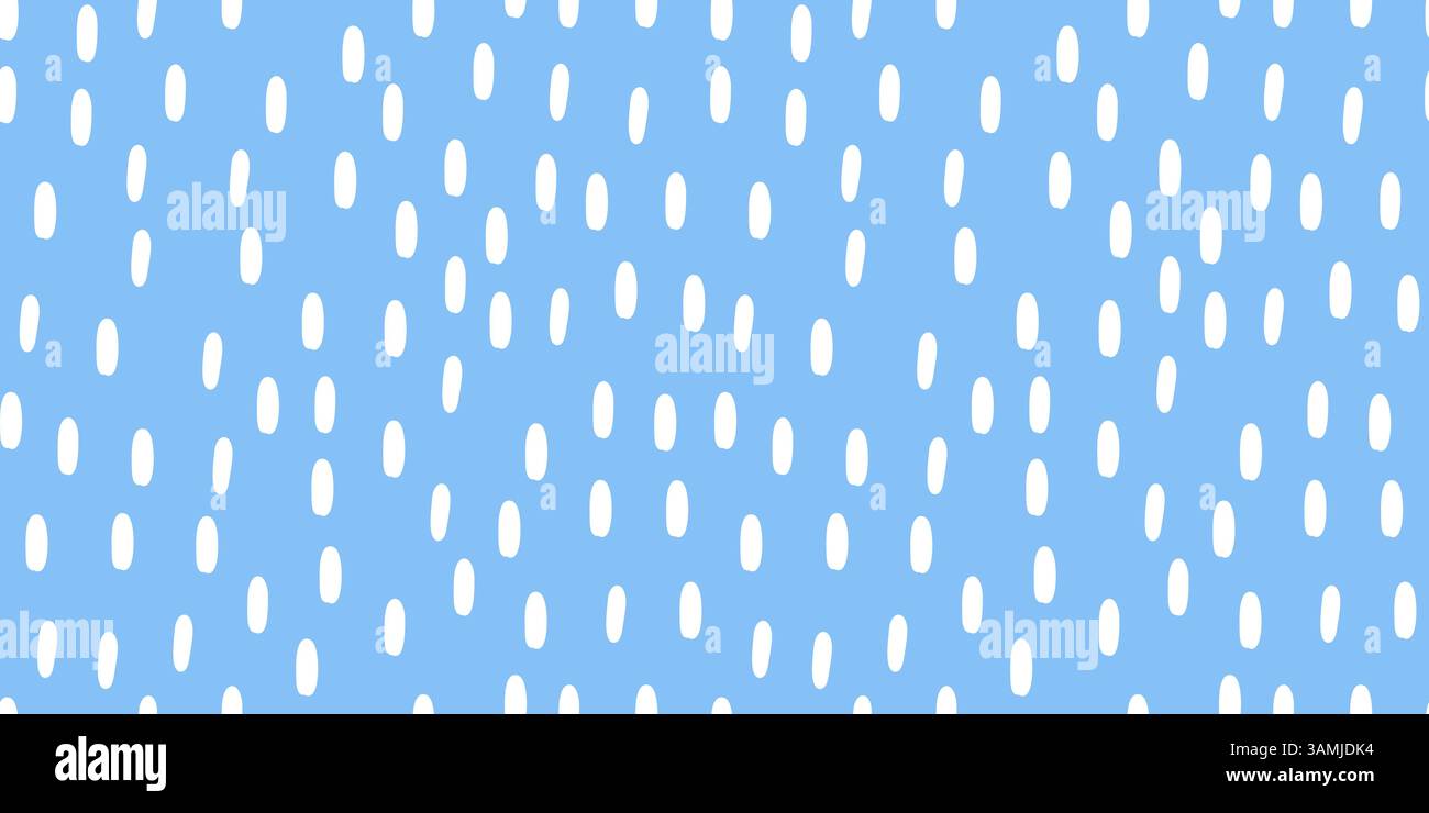 Simple rain pattern. Seamless pattern with white drops of rain. Small dash background. Vector illustration Stock Vector