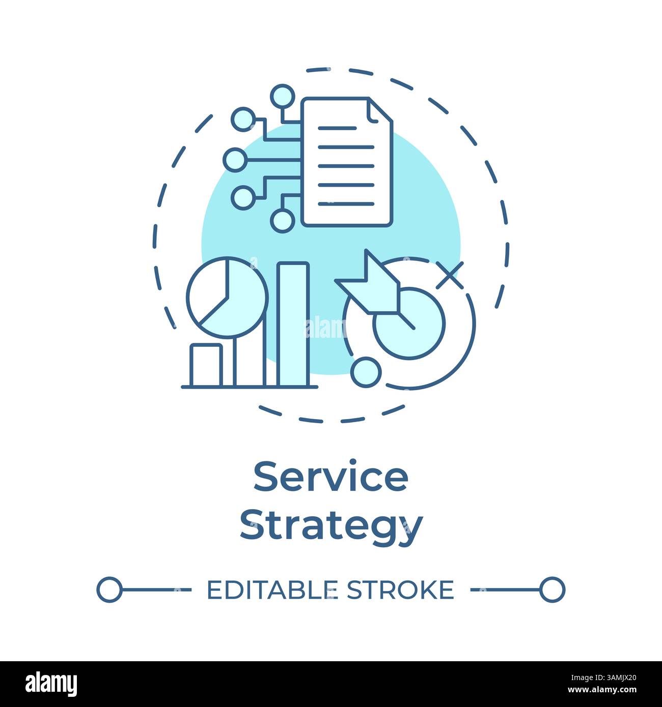 Service strategy soft blue concept icon Stock Vector Image & Art - Alamy