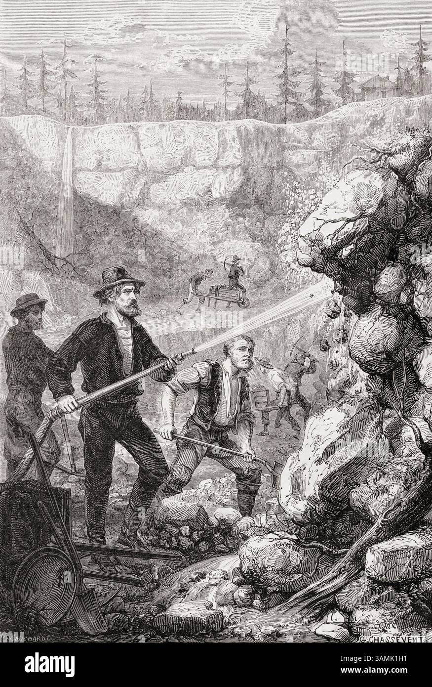 California gold rush miners hi-res stock photography and images - Alamy