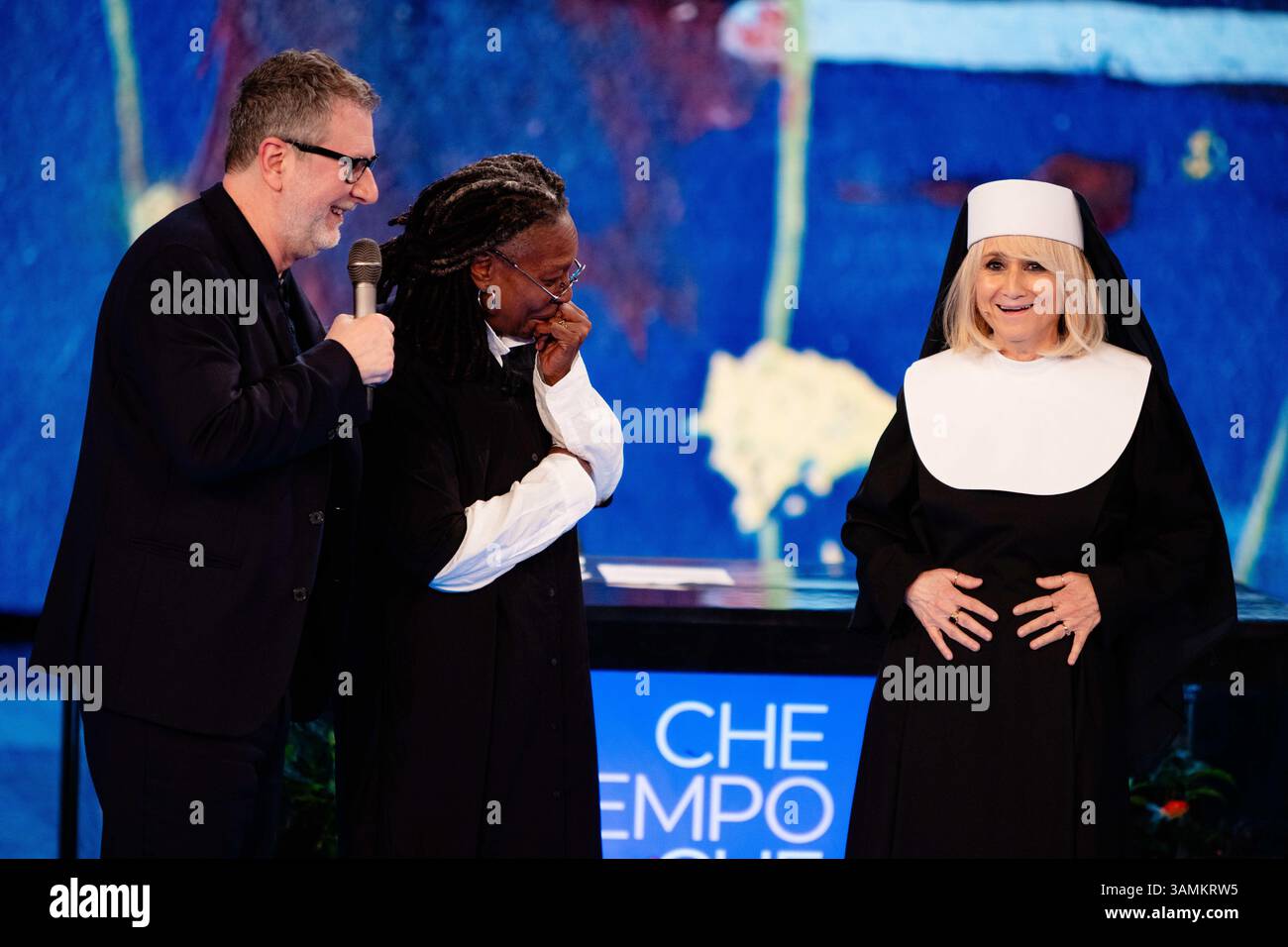Fabio Fazio , Whoopi Goldberg , Luciana Littizzetto Luca Guadagnino and