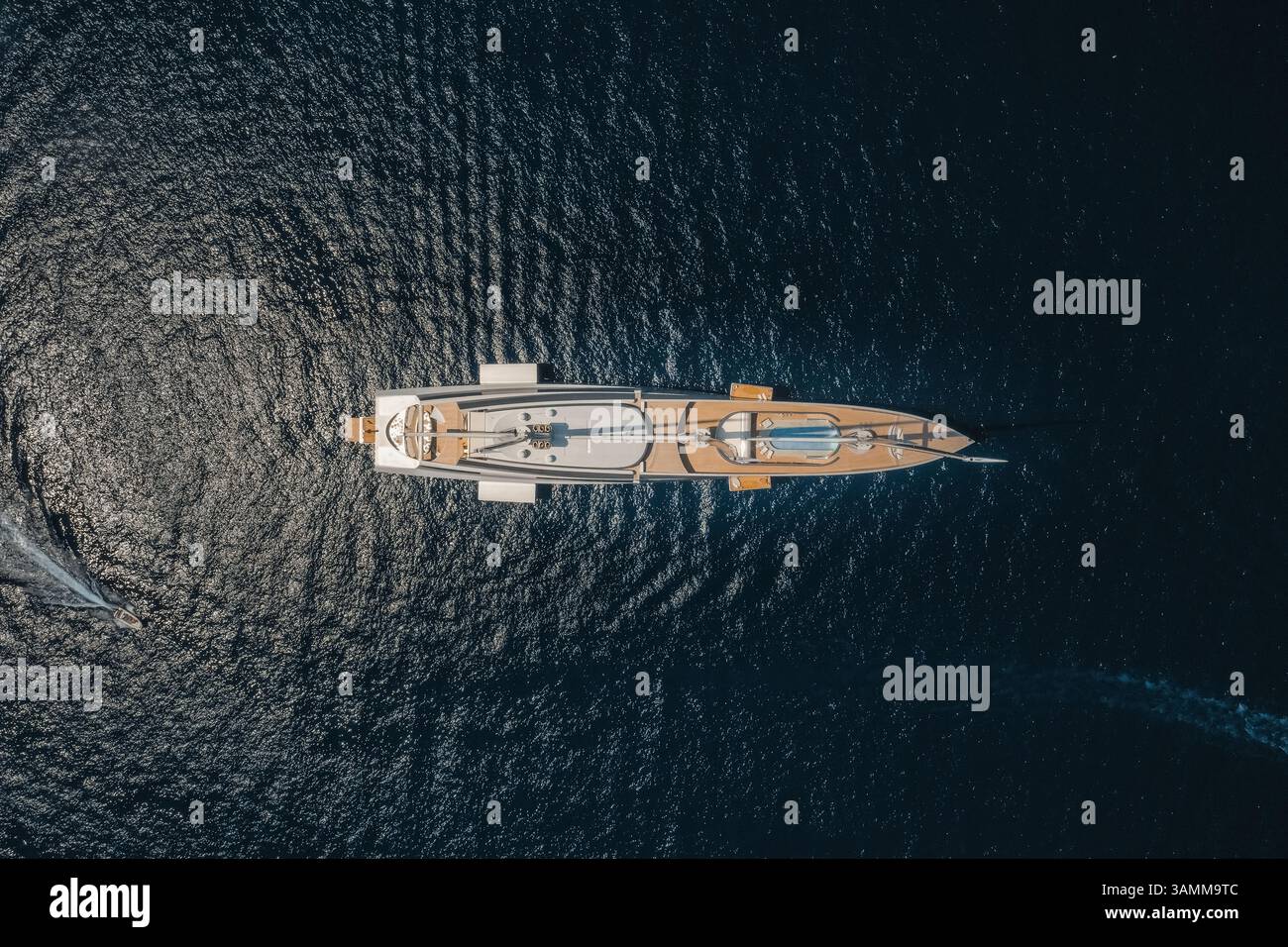 Aerial view of yacht in blue sea, Saint Tropez, France Stock Photo - Alamy