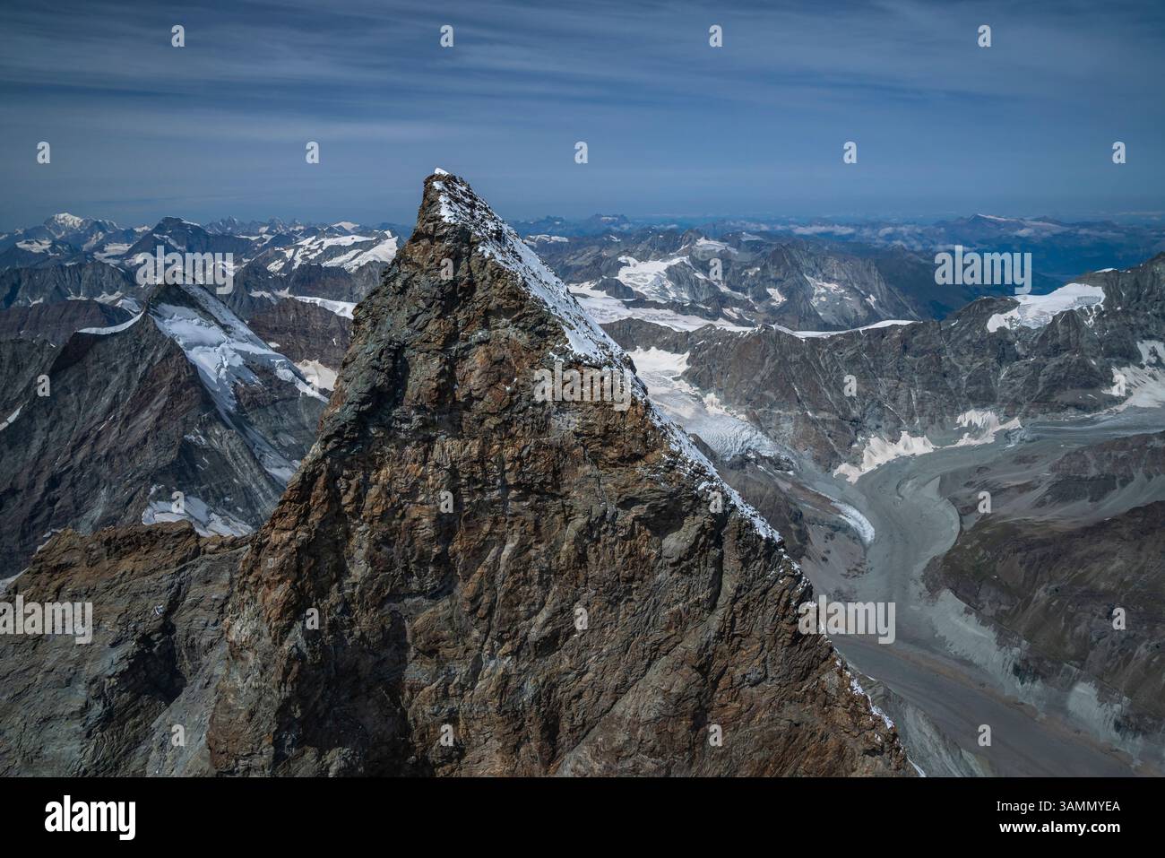 Aerial view of Swiss Alps, Zermatt, Switzerland Stock Photo - Alamy