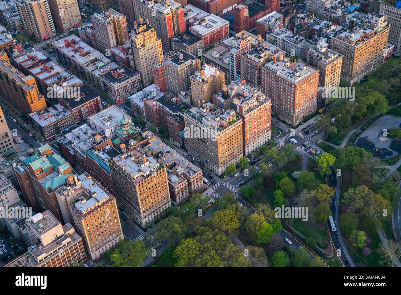 Aerial view of Central Park in Manhattan, New York, United States Stock ...