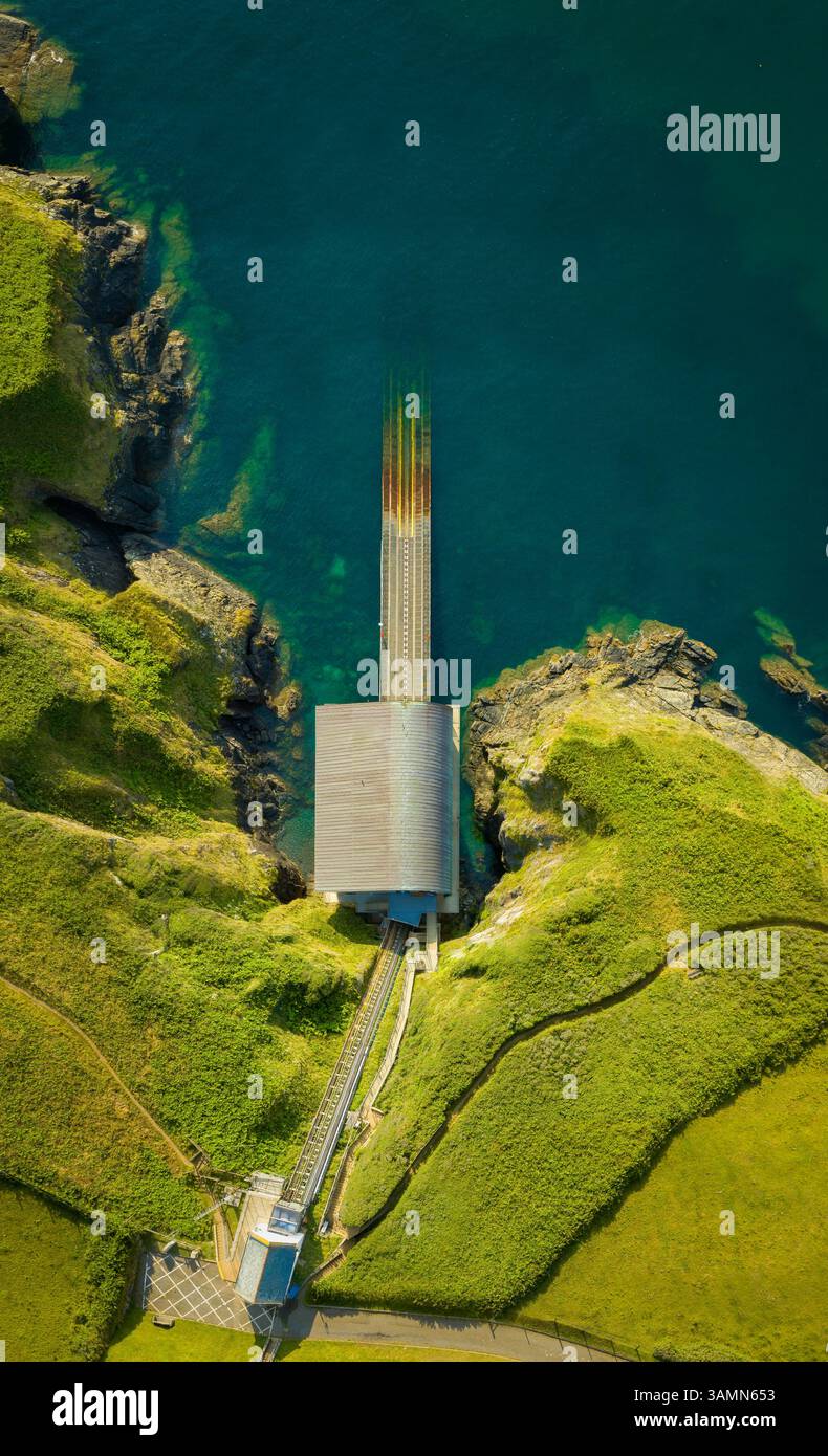 Top Down Drone Image of the new Lizzard Point Life Boat House Stock ...
