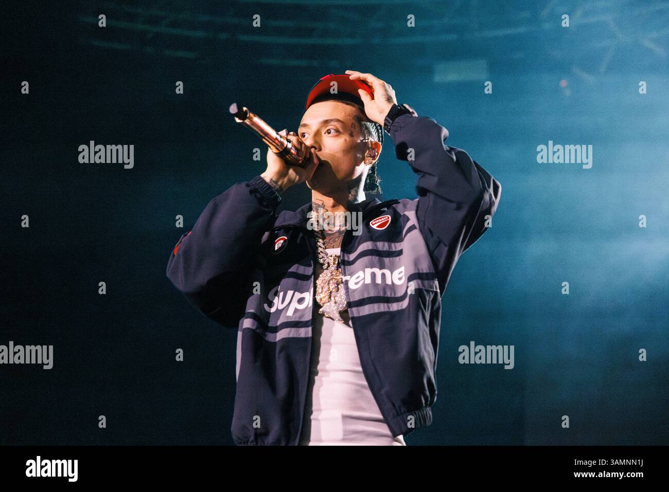 Young Ceaser Rapper Milan, Italy. 10th Apr, 2025. British rapper Central Cee (Oakley Neil H ...