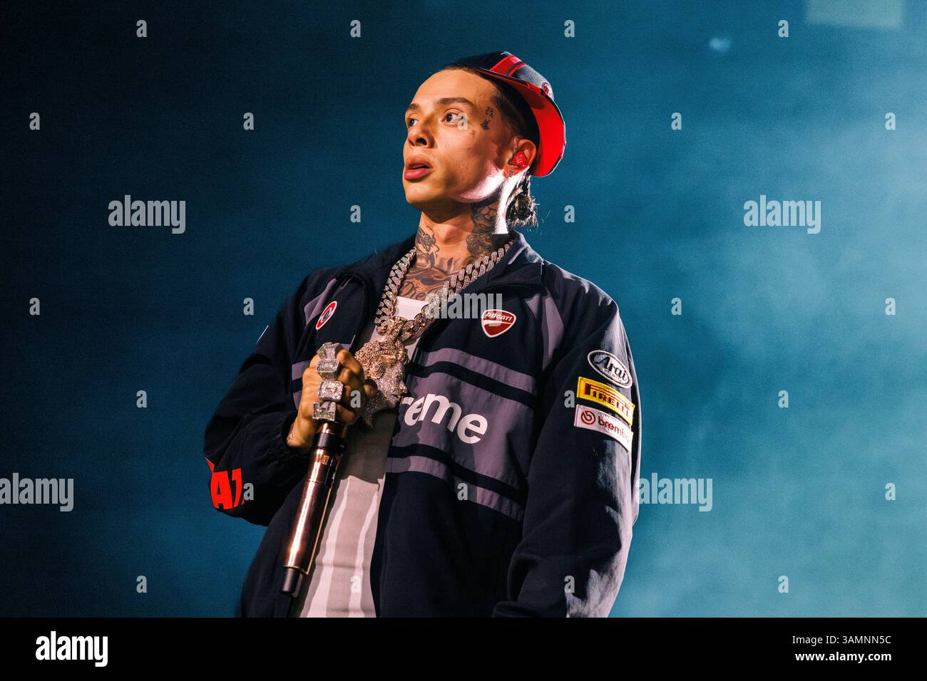 Young Ceaser Rapper Milan, Italy. 10th Apr, 2025. British rapper Central Cee (Oakley Neil H ...