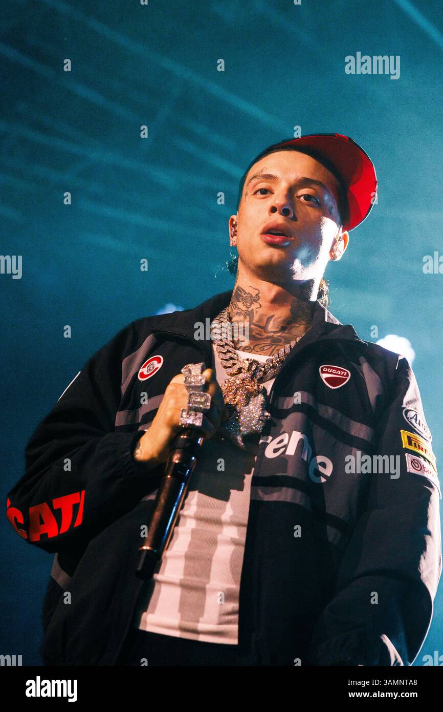 Young Ceaser Rapper Milan, Italy. 10th Apr, 2025. British rapper Central Cee (Oakley Neil H ...