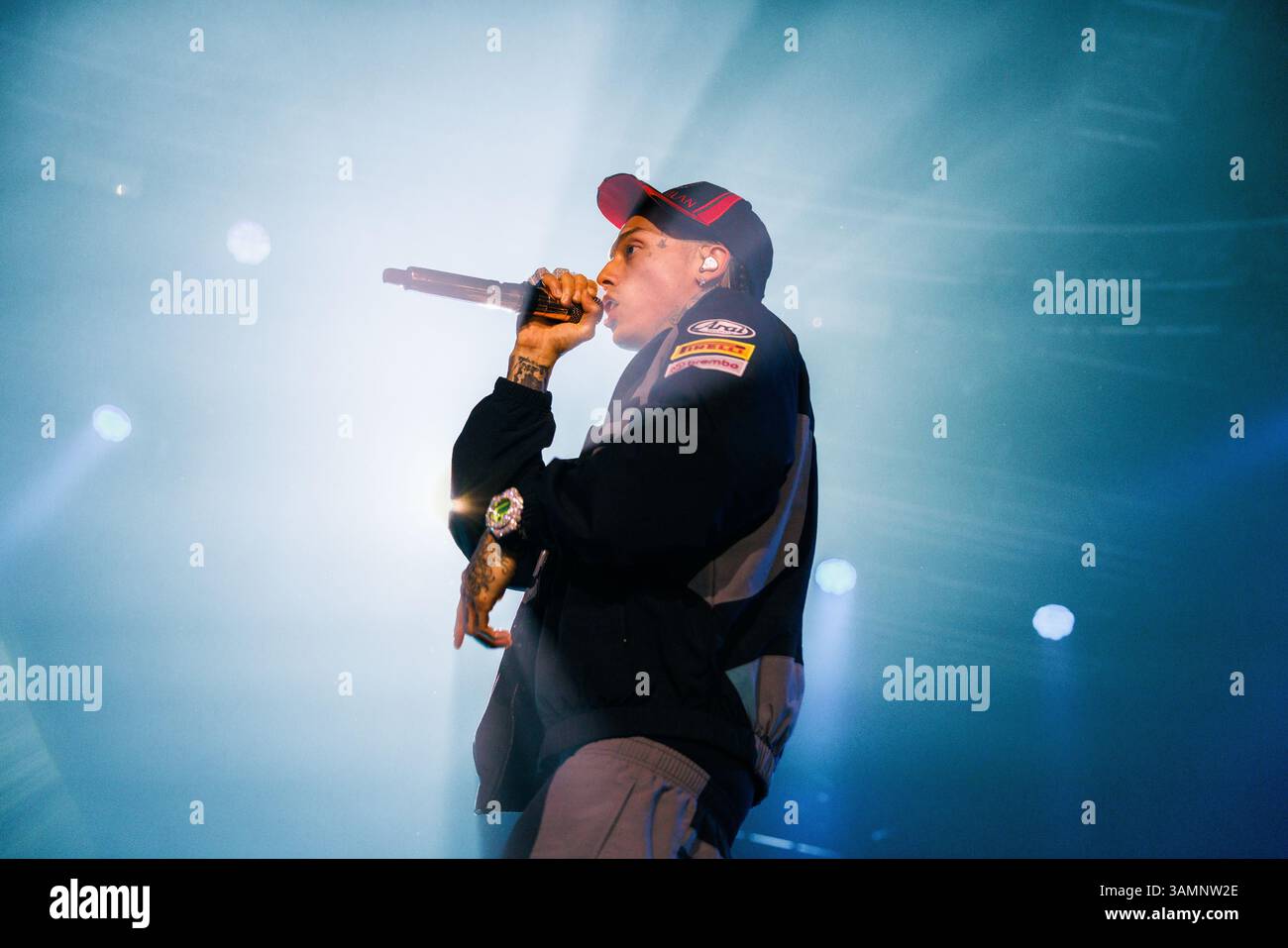 Young Ceaser Rapper Milan, Italy. 10th Apr, 2025. British rapper Central Cee (Oakley Neil H ...