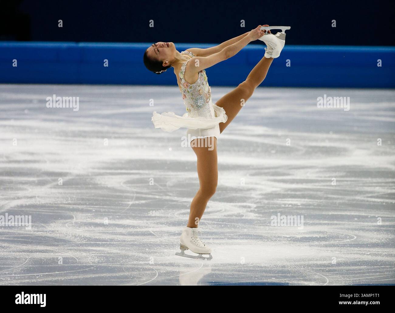 Akiko Suzuki of Japan performs during the figure skating team