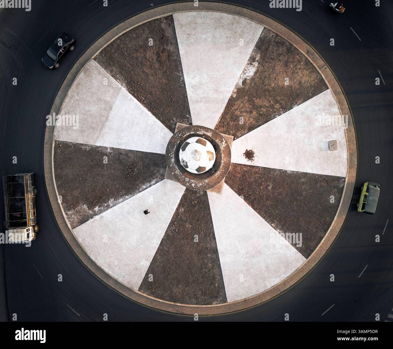 Dynamic aerial perspective modern circular hi-res stock photography and ...
