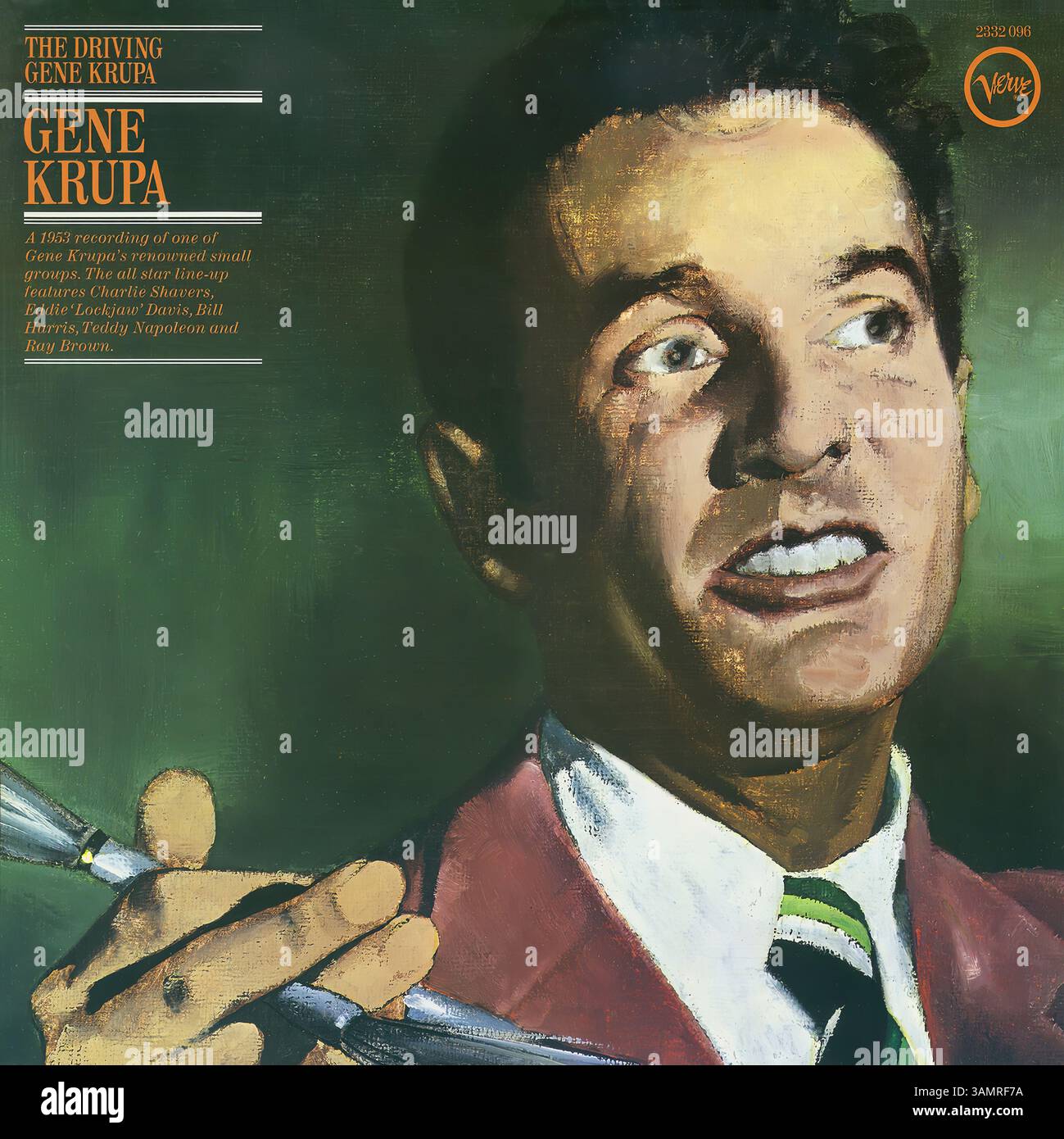 Gene Krupa - The Driving Gene Krupa - Vintage vinyl record cover Stock Photo
