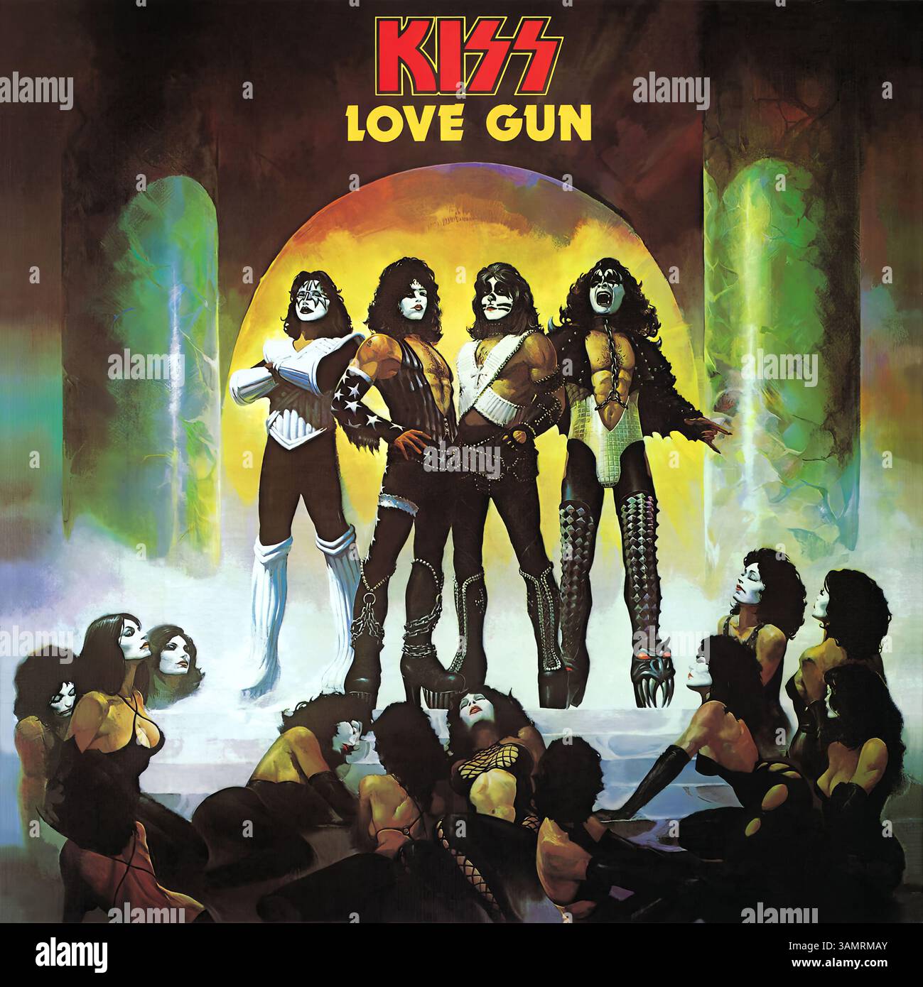 KISS Love Gun Vintage vinyl album cover Stock Photo - Alamy