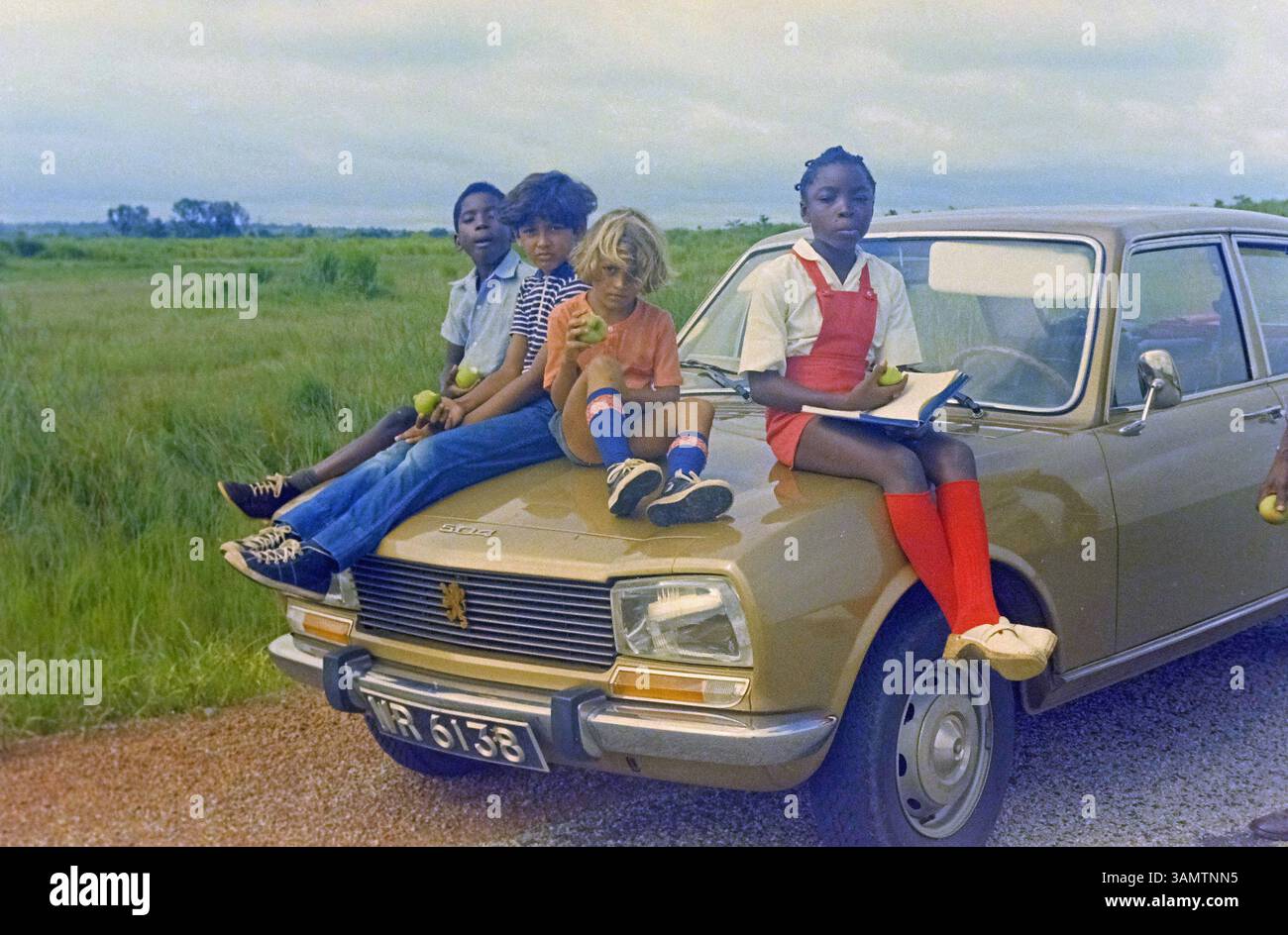Peugeot 504 1972 Sierra Leone West Africa Stock Photo