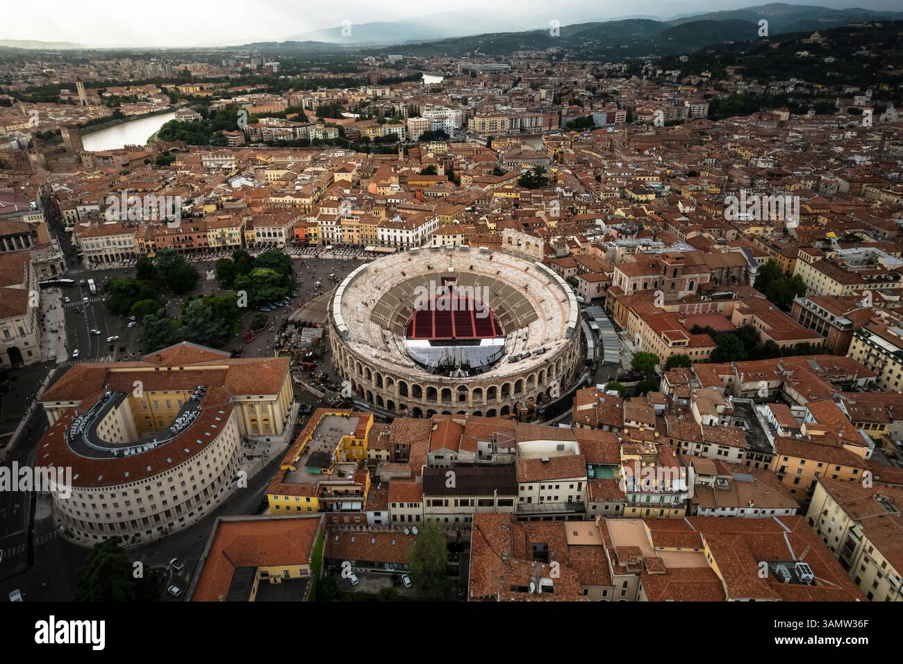 Aerial view of historic Arena di Verona, Verona, Italy Stock Photo - Alamy