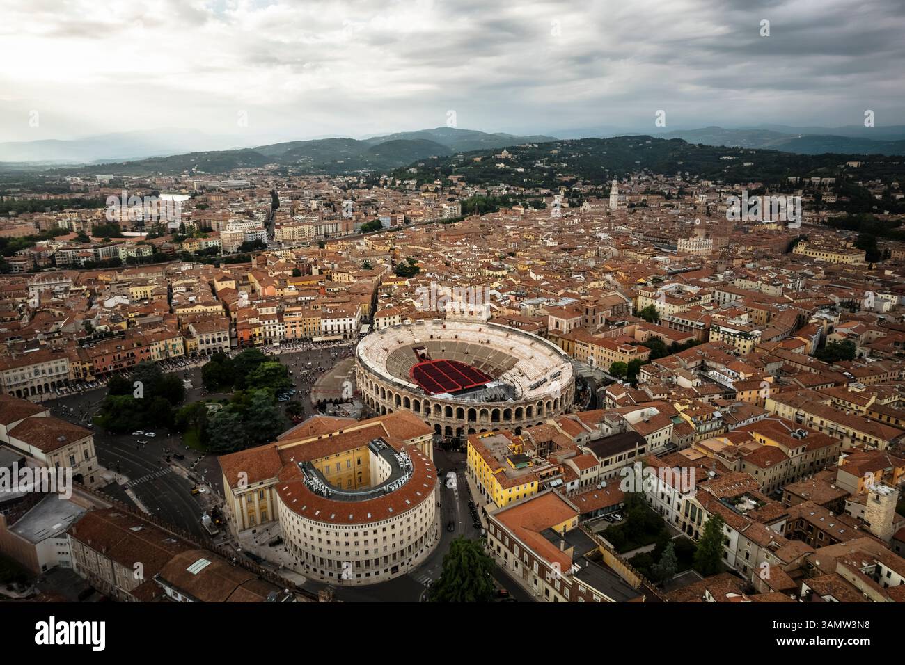 Aerial view of historic Arena di Verona, Verona, Italy Stock Photo - Alamy