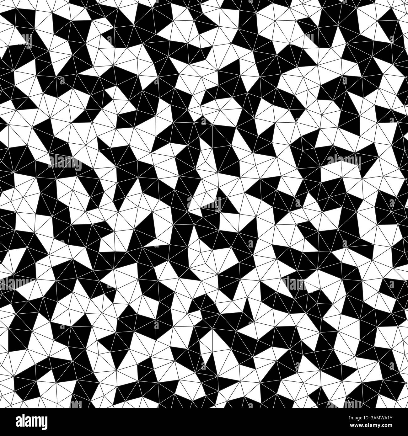 Abstract black and white pattern from triangles vector illustration Stock Vector