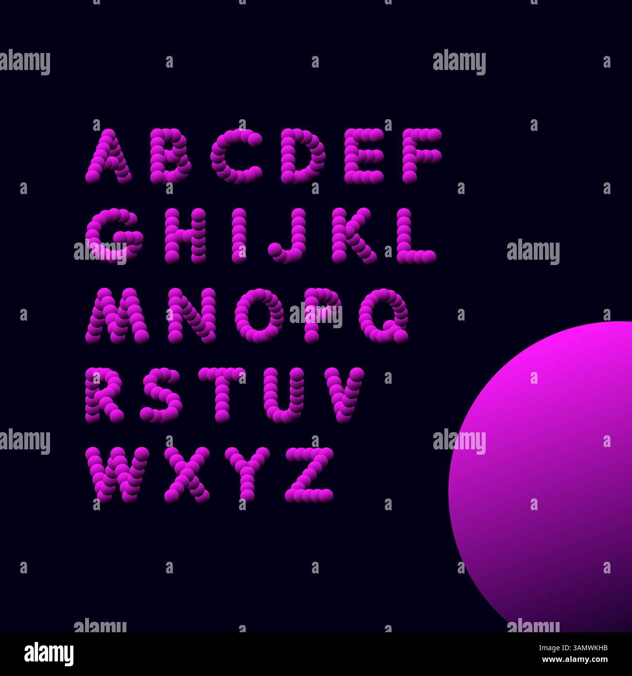 Alphabet set. 3d vector illustration. Design elements. Stock Vector