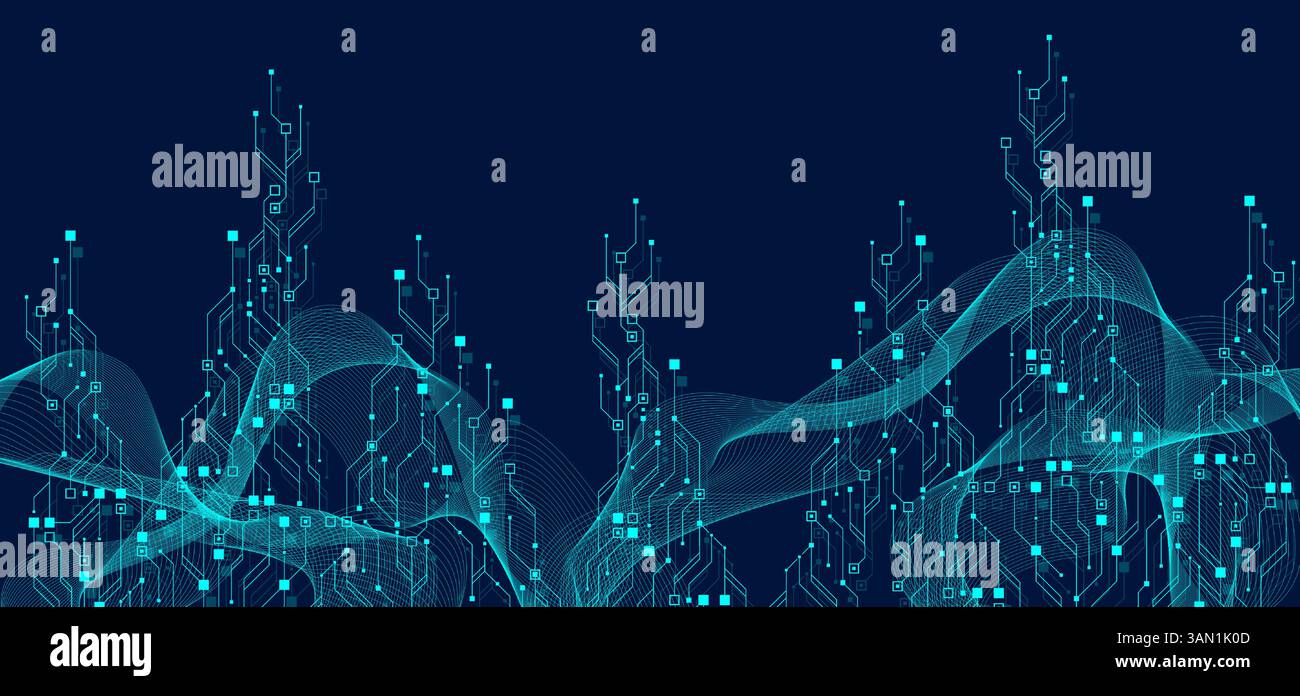 Artificial Intelligence or machine learning vector design. Quantum ...