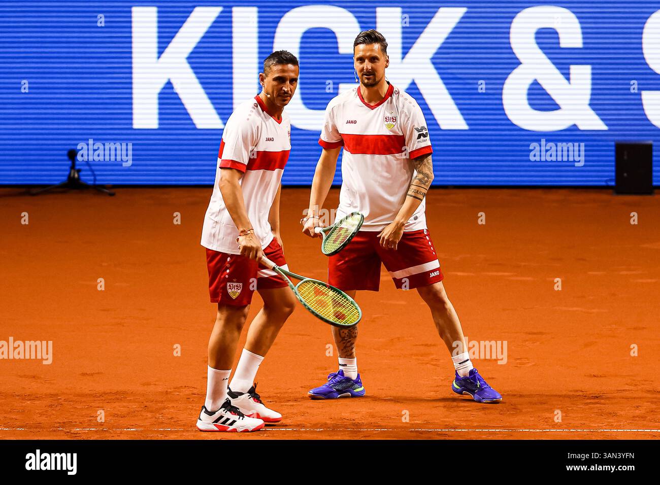 Stuttgart Deutschland 14th Apr 2025 Showact Kick And Serve VFB Stuttgart Deutschland 14th Apr 2025 Showact Kick And Serve VFB