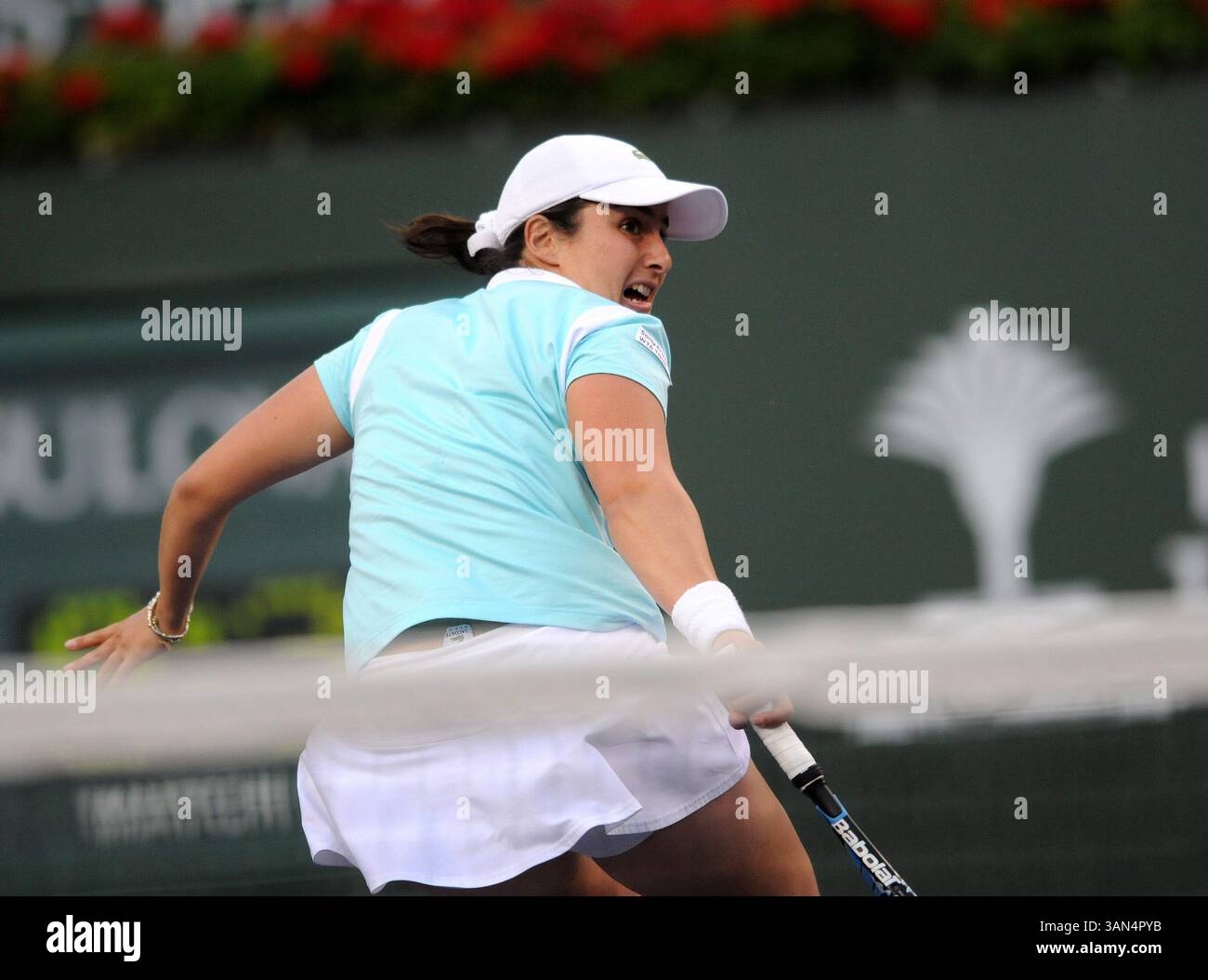 March 14 2008: Stephanie Cohen-Aloro of France in action during day 5 of the the Pacific Life Open at the Indian Wells Tennis Garden in Indian Wells, California John Green/CSM (Credit Image: © John Green/Cal Sport Media) Stock Photo