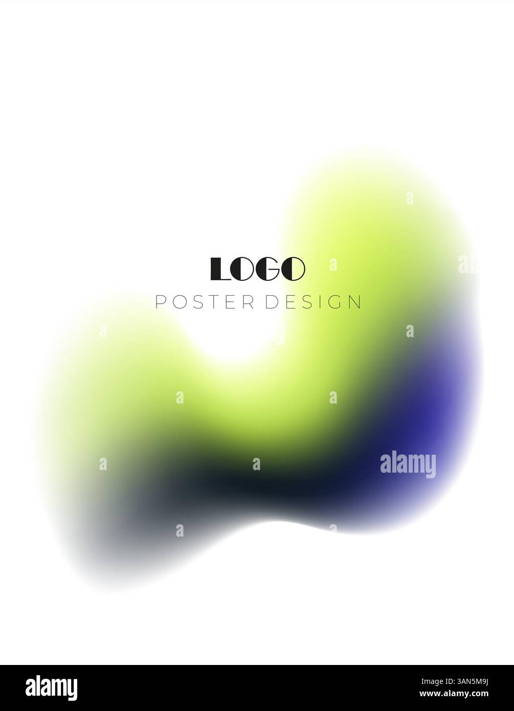 Abstract fluid shape with logo space. Vector illustration Stock Vector