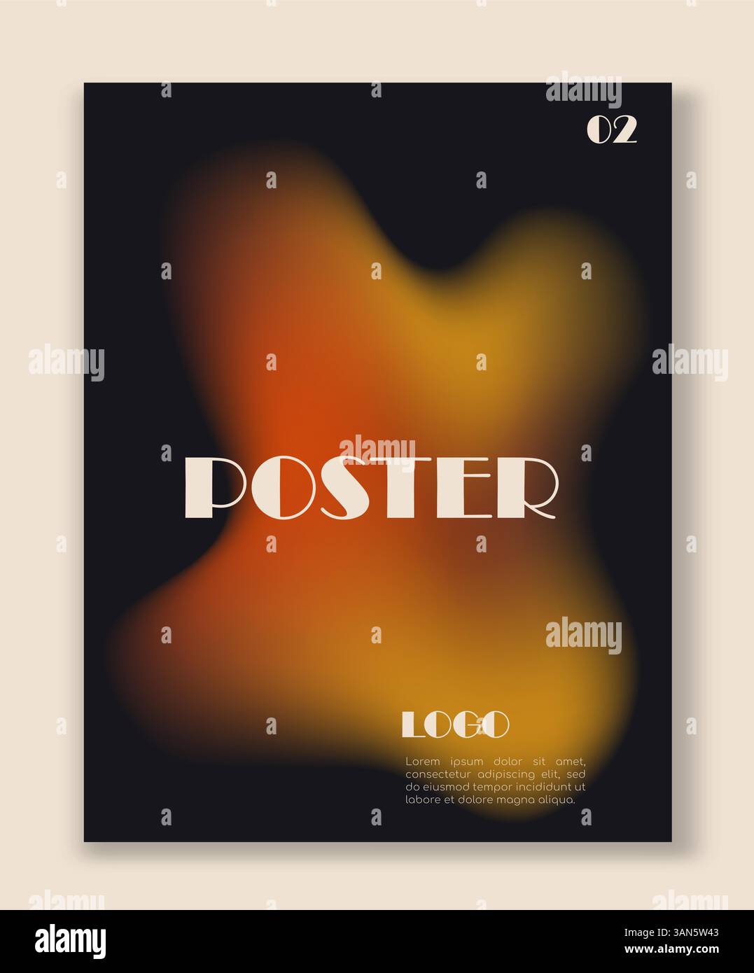 Abstract fluid shape poster design. Vector illustration Stock Vector ...