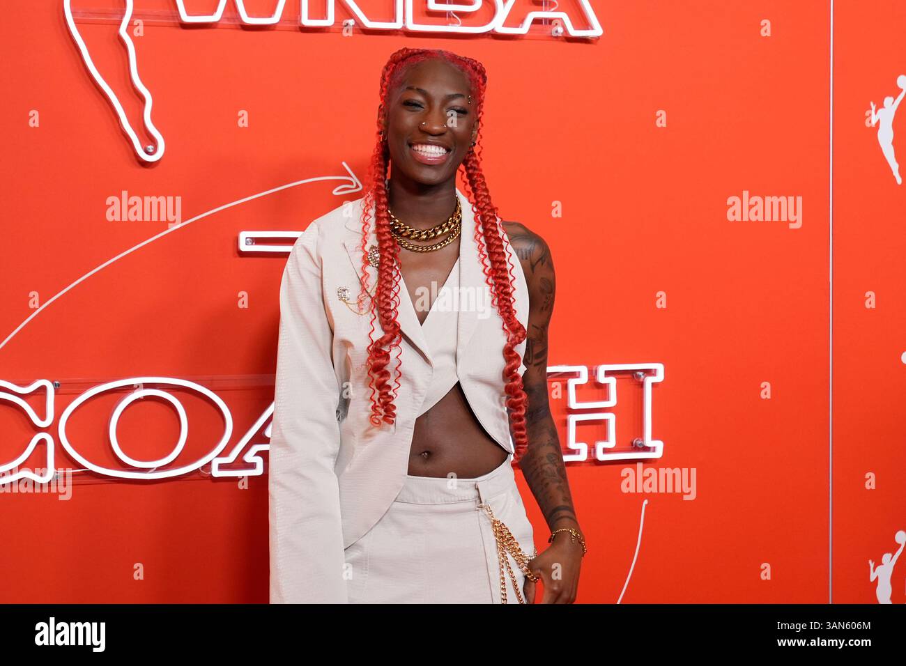 NC State's Saniya Rivers poses before the WNBA basketball draft, Monday ...