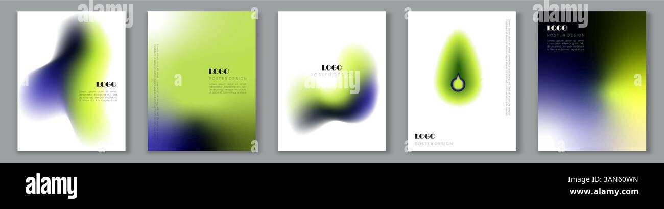 Abstract gradient poster layouts set. Vector illustration Stock Vector ...