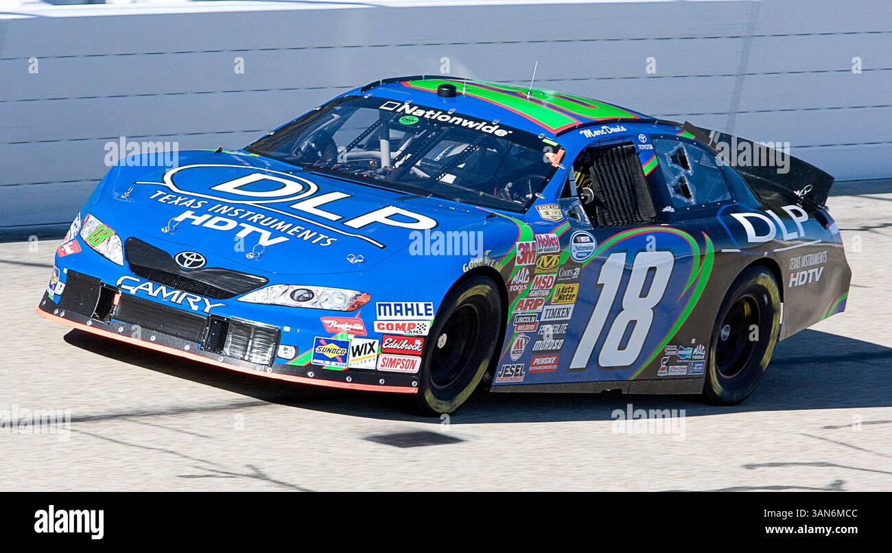 October 24, 2008 NASCAR Nationwide Series Memphis Motorsports Park Kroger On Track For The Cure 250 Memphis, TN - Marc Davis, driver for the No. 18 DLP HDTV Toyota, debuts in the Nationwide Series at Memphis Motorsports Park. (Credit Image: © Cal Sport Media/ZUMA Press) Stock Photo