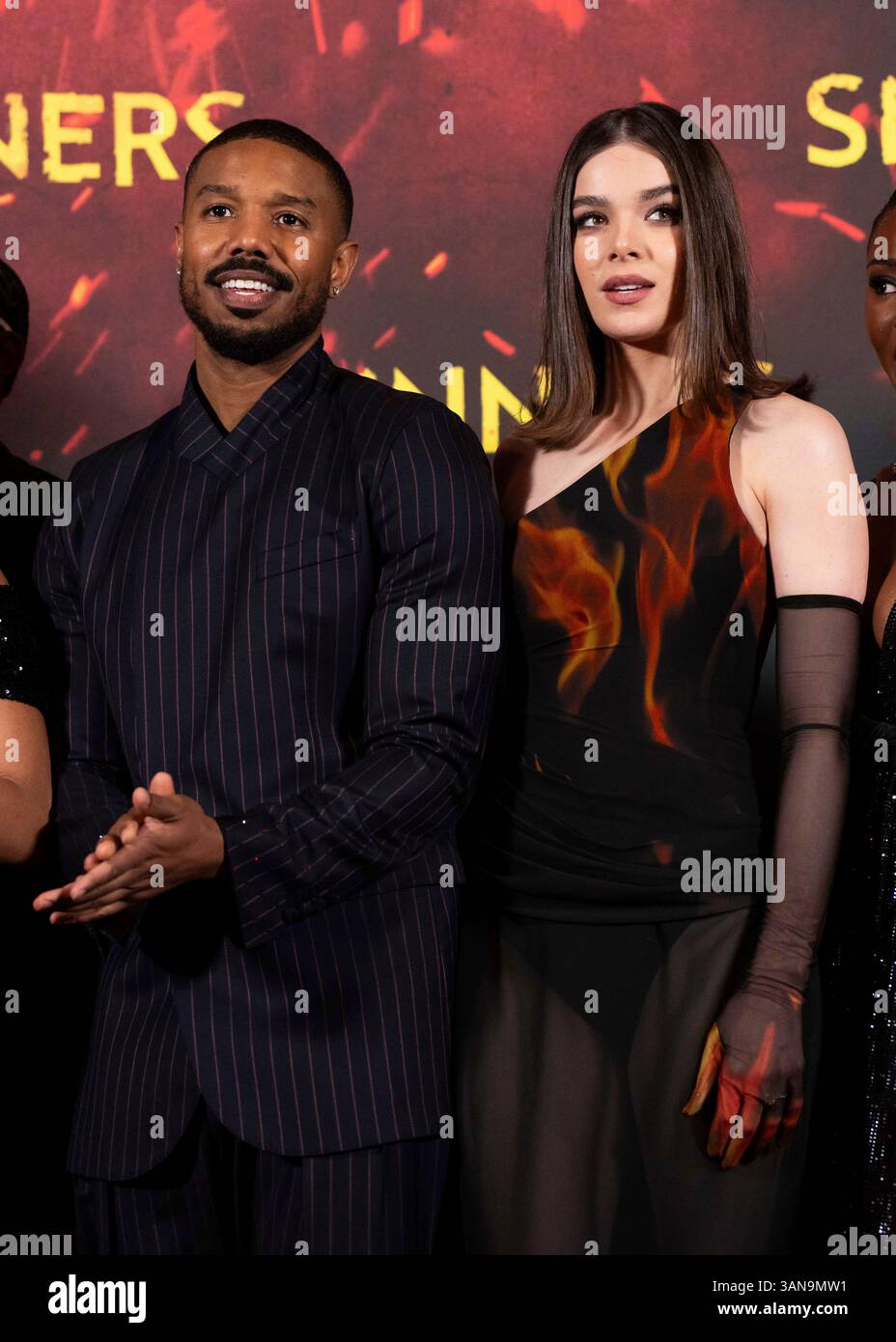 Michael B. Jordan, left, and Hailee Steinfeld pose for photographers ...