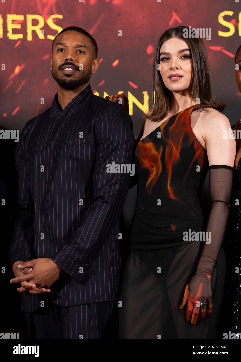 Michael B. Jordan, left, and Hailee Steinfeld pose for photographers ...