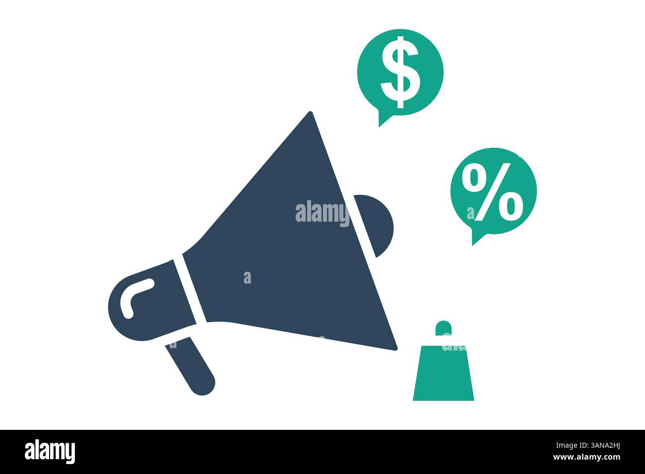 Promotion icon. solid icon style. icon related to digital marketing. business elements vector illustration Stock Vector
