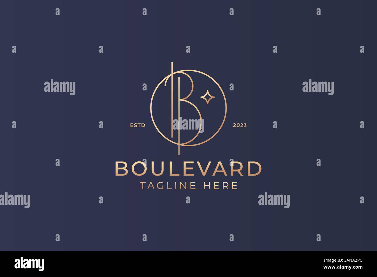 Letter B Minimalist Logo at Circle Shape for Property Business Beauty ...