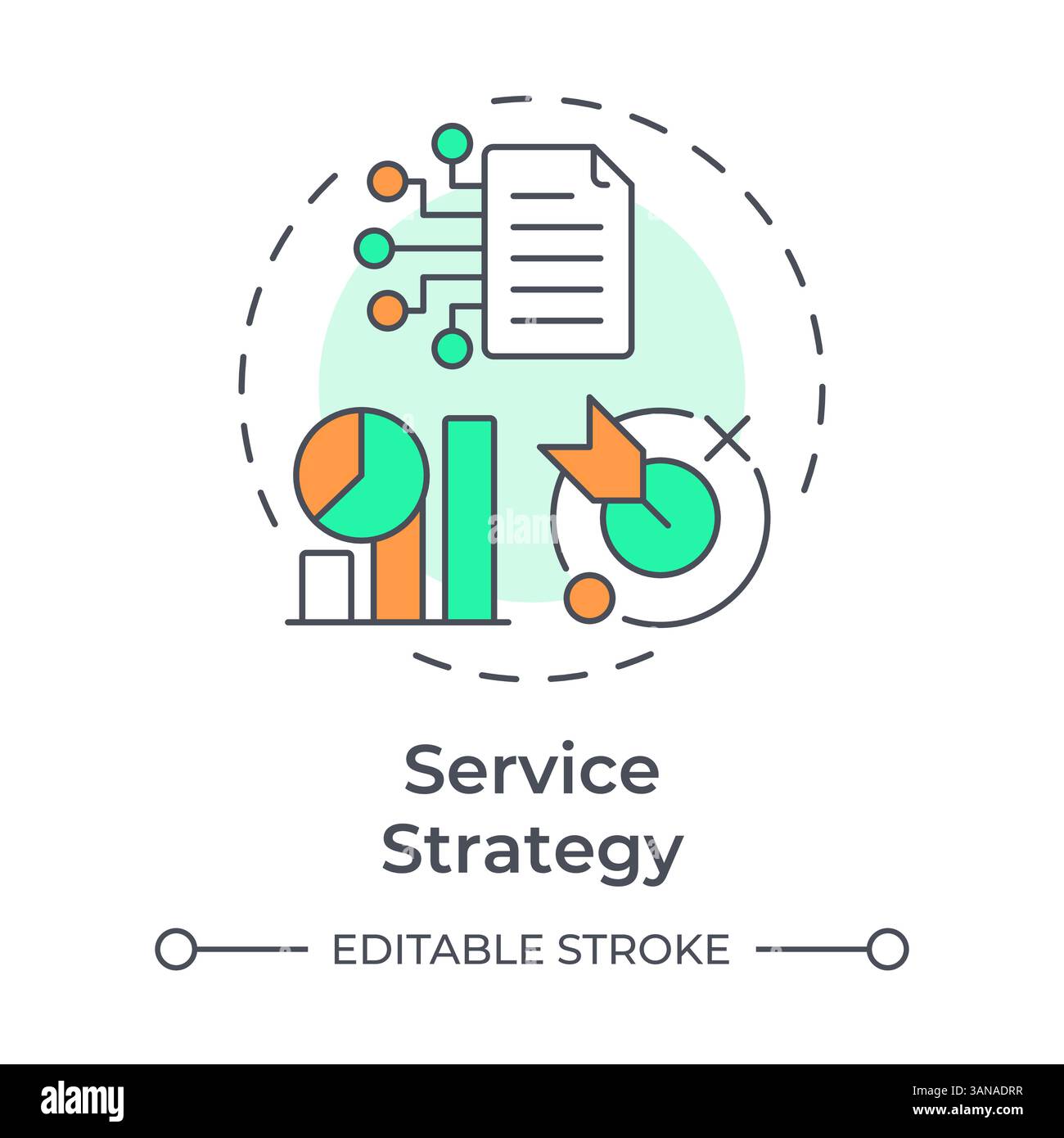 Service strategy multi color concept icon Stock Vector Image & Art - Alamy
