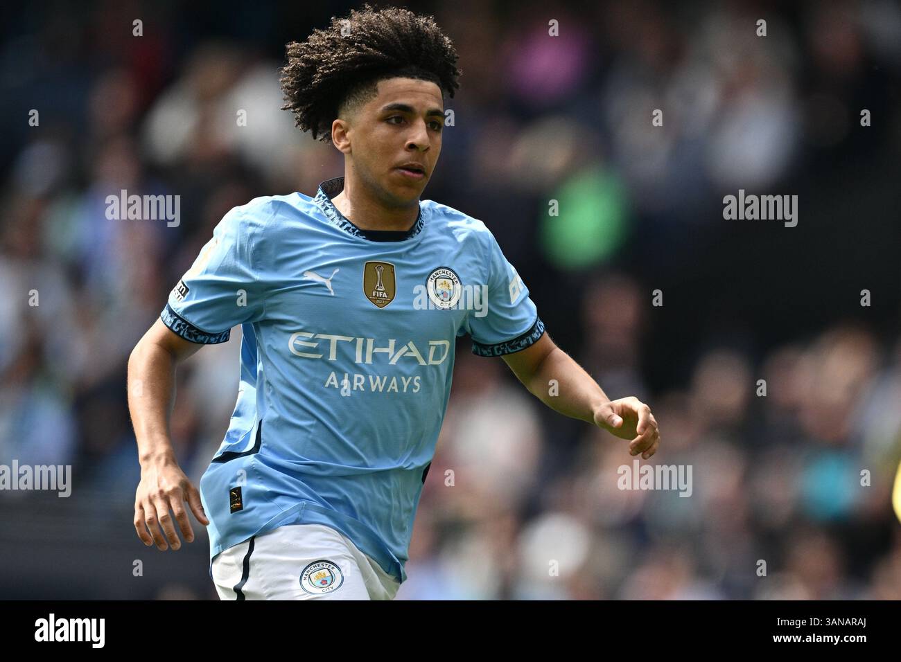 MANCHESTER, ENGLAND - APRIL 12: Rico Lewis during the Premier League ...