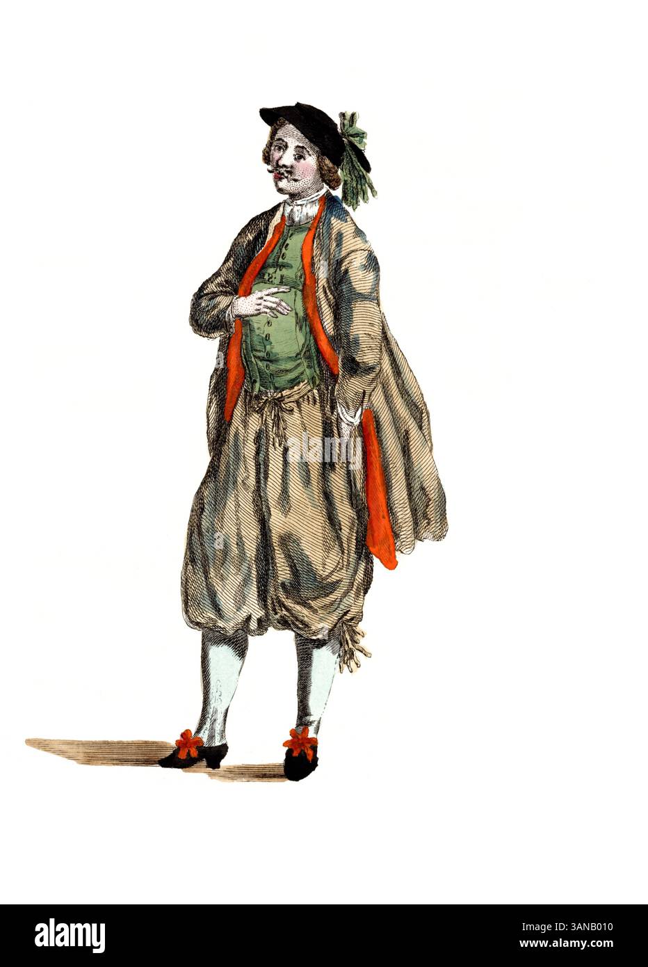 Historical clothing, fashion history, clothing of a rural resident near ...